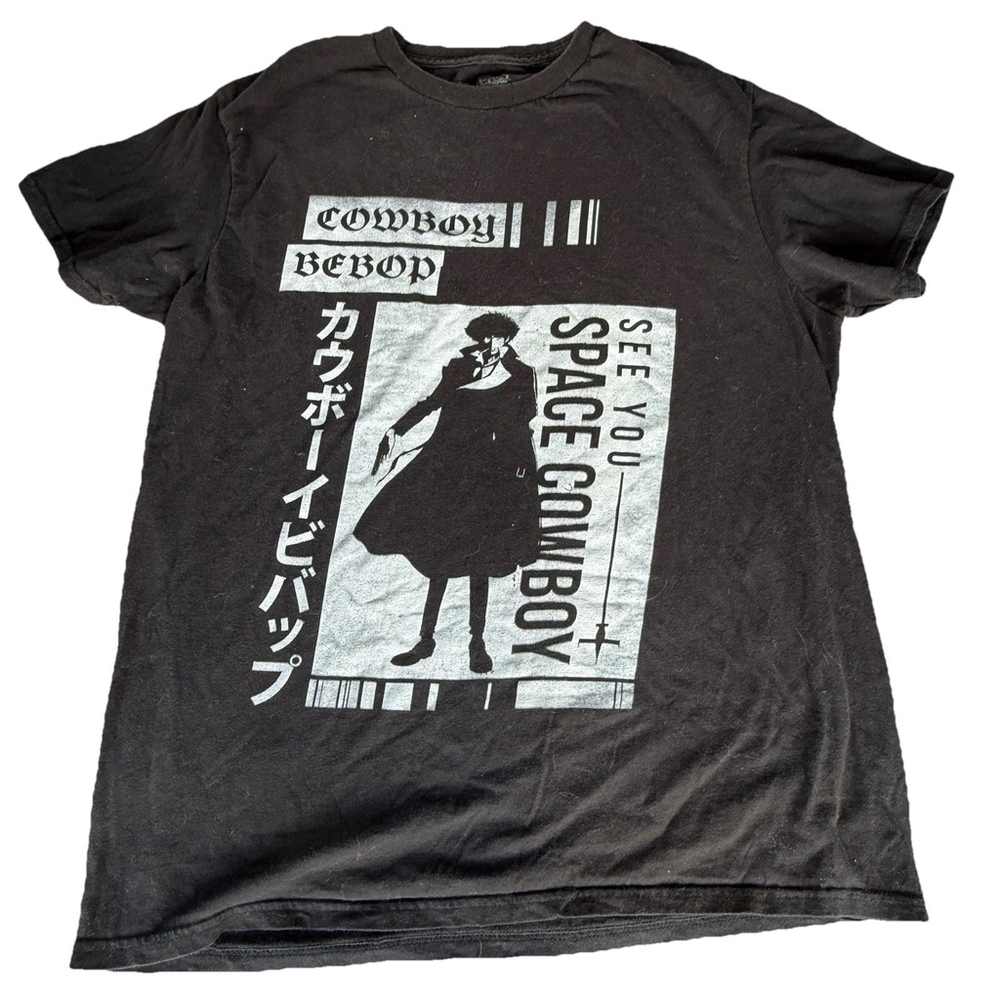 Hot Topic Cowboy Bebop Black T Shirt Size Medium Spike See You Space Cowboy